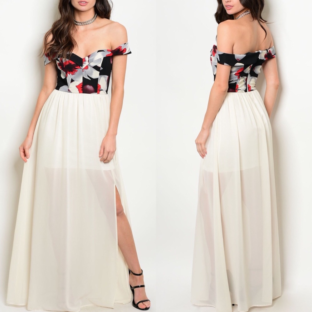 🆕 Alice Off the Shoulder Floral Maxi - Picture 3 of 7